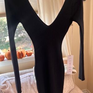 Black Mini Sweater Dress